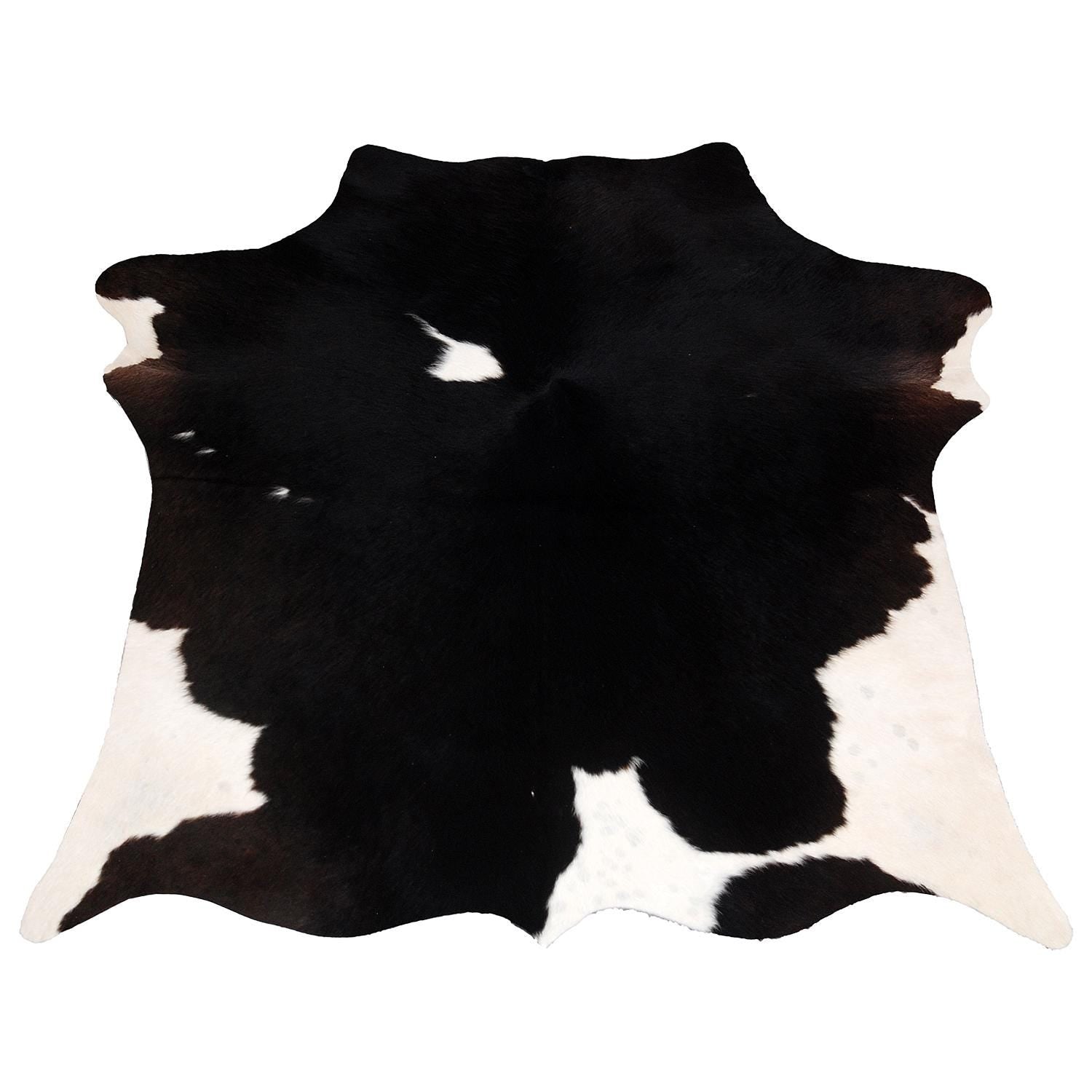 Luxury Black and White Cowhide Rug - Hypoallergenic Hair on Salt & Pepper Rug for Home Décor - Durable, Versatile, Handcrafted Beauty - Celestial Leather Limited