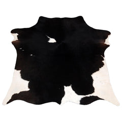 Luxury Black and White Cowhide Rug - Hypoallergenic Hair on Salt & Pepper Rug for Home Décor - Durable, Versatile, Handcrafted Beauty - Celestial Leather Limited