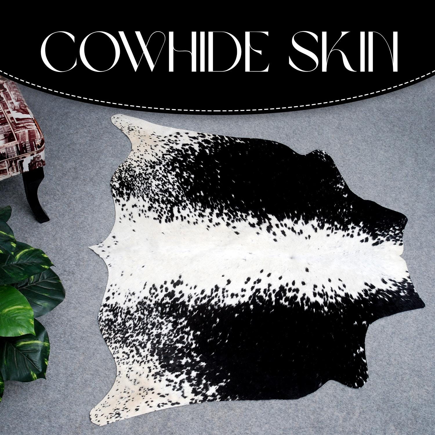 Luxurious Natural Cowhide Leather Rug for Stylish Home Decor & Leather Crafts - Celestial Leather Limited