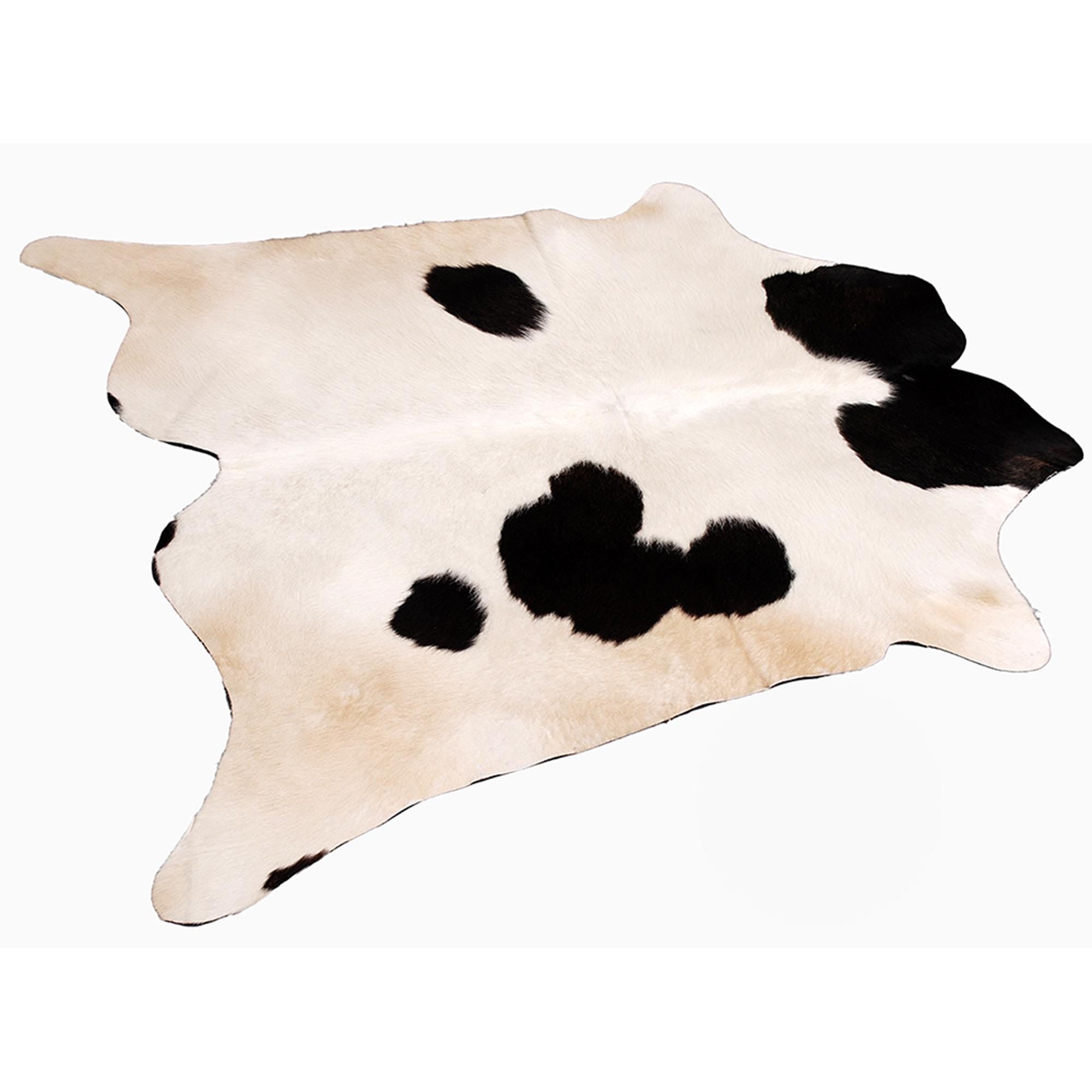 Luxurious Handcrafted Brown and White Cowhide Rug with Hypoallergenic Backing - Unique Beauty and Timeless Style for Living Room or Bedroom - Celestial Leather Limited