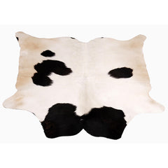 Luxurious Handcrafted Brown and White Cowhide Rug with Hypoallergenic Backing - Unique Beauty and Timeless Style for Living Room or Bedroom - Celestial Leather Limited