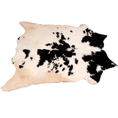 Luxurious Natural Dark Brown and White Cowhide Rug - Hypoallergenic, Non-Slip Suede Back, Non-Shedding - Free Shipping across UK! - Celestial Leather Limited