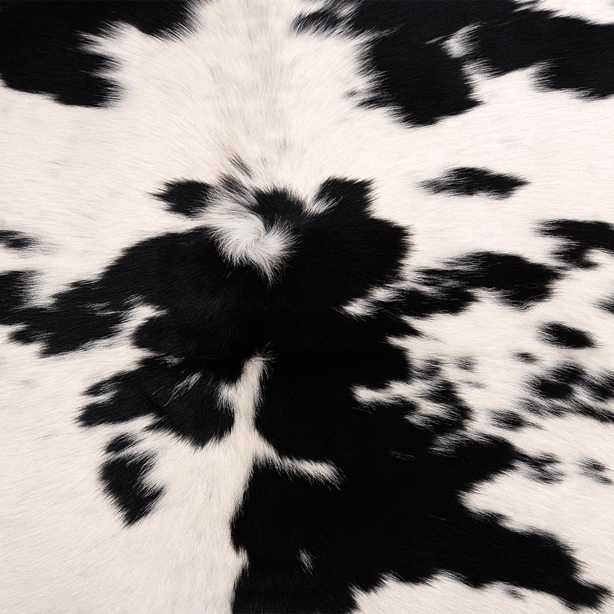 Luxurious Natural Dark Brown and White Cowhide Rug - Hypoallergenic, Non-Slip Suede Back, Non-Shedding - Free Shipping across UK! - Celestial Leather Limited