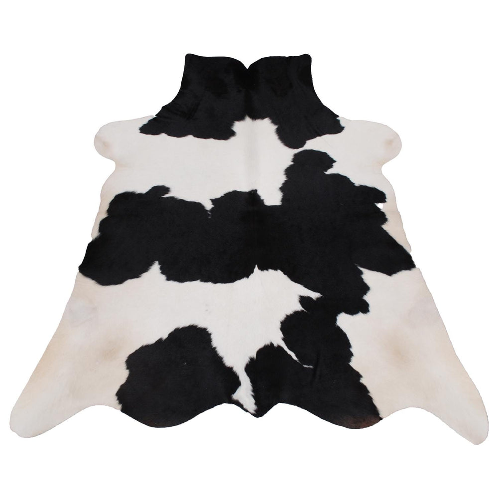 Luxury Black and White Cowhide Rug - Hypoallergenic Medium Hair on Salt & Pepper Rug for Home Decor - Unique, Durable, Handcrafted Elegance - Celestial Leather Limited