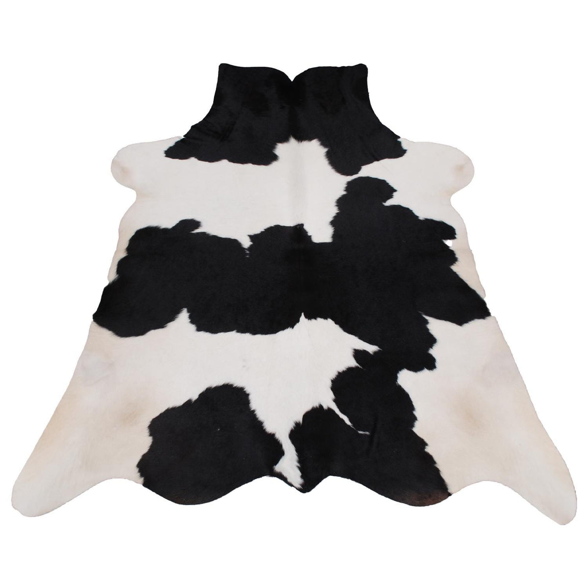 Luxury Black and White Cowhide Rug - Hypoallergenic Medium Hair on Salt & Pepper Rug for Home Decor - Unique, Durable, Handcrafted Elegance - Celestial Leather Limited