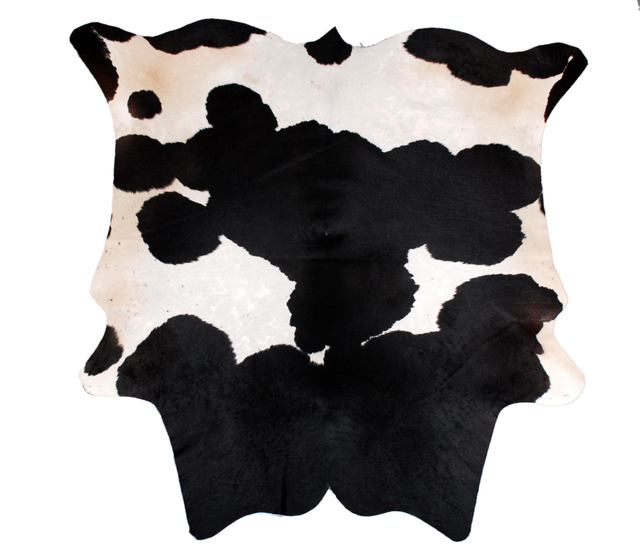 Luxurious Black & White Cowhide Rug | Handcrafted Medium Rug for Modern Home Décor | Hypoallergenic, Durable - Unique Beauty - Celestial Leather Limited
