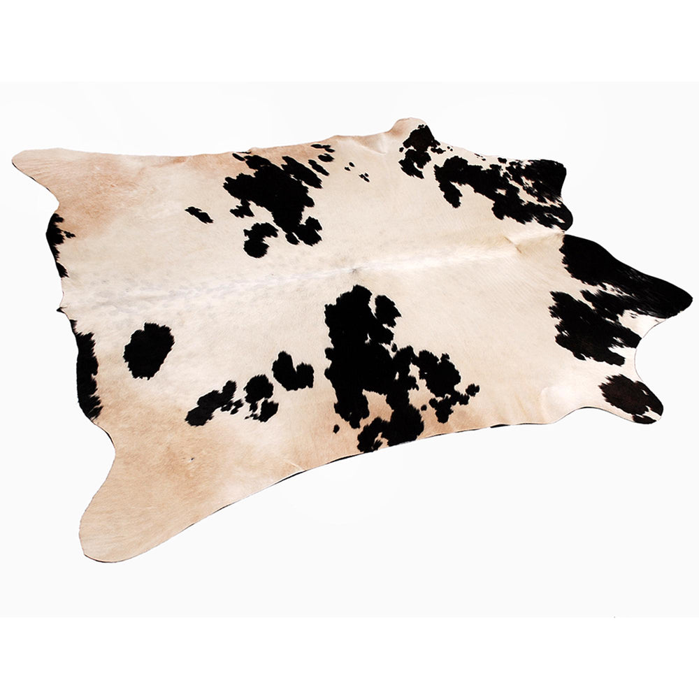 Luxury Brown and White Cowhide Rug with Non-Slip Backing - Hypoallergenic, Non-Shedding, Large Size, Perfect for Upholstery - Free Shipping! - Celestial Leather Limited