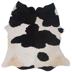 Luxury Brown & White Cowhide Rug - Hypoallergenic - Non-Slippery Suede Back - Durable - Versatile Area Rug for Bedroom or Living Room
