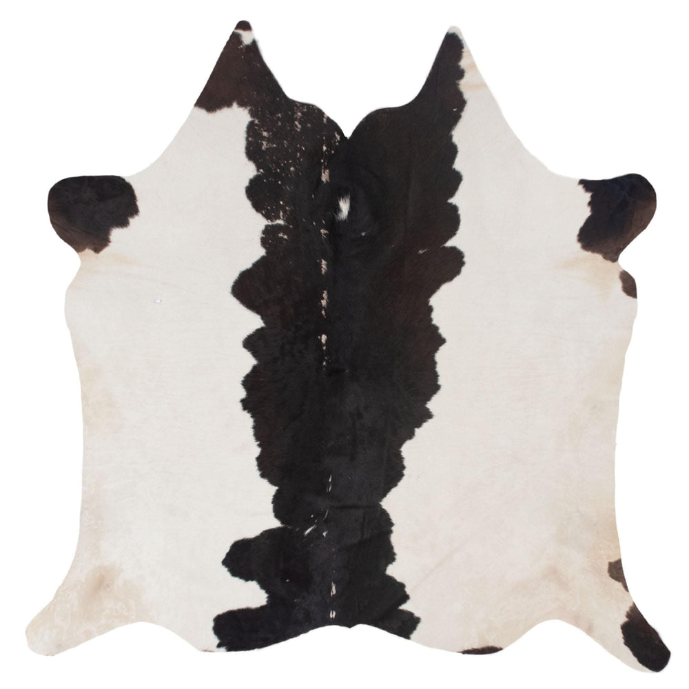 Luxurious Dark Brown & White Cowhide Rug - Hypoallergenic Large Animal Pattern Carpet for Lounge - Non Slip Suede Back - Free Shipping - Celestial Leather Limited