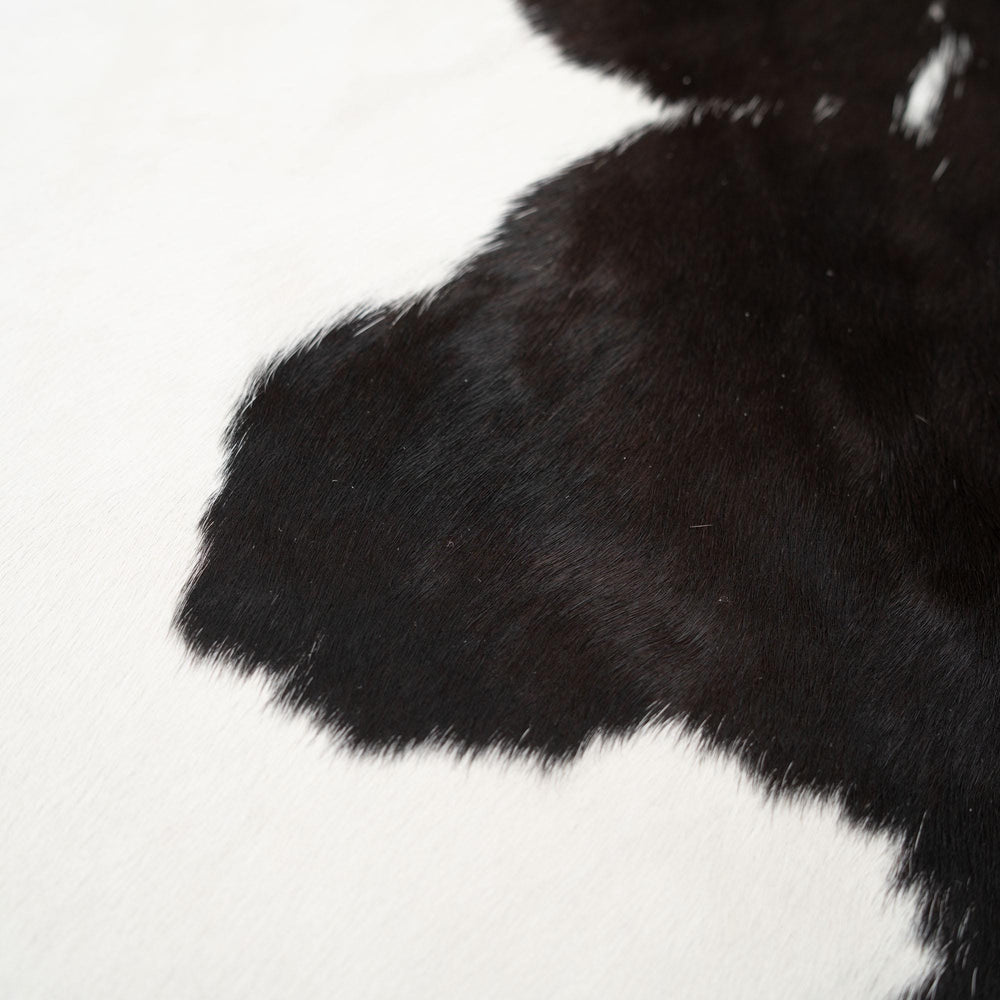 Luxurious Dark Brown & White Cowhide Rug - Hypoallergenic Large Animal Pattern Carpet for Lounge - Non Slip Suede Back - Free Shipping - Celestial Leather Limited