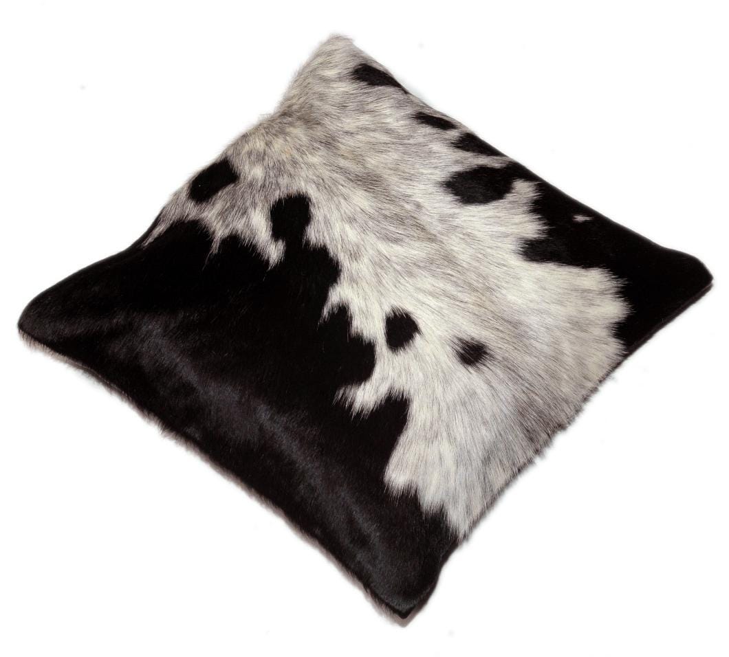 Handcrafted Genuine Cowhide Cushion Cover - Stylish, Eco-Friendly, and Durable Home Décor Accent for Any Room in Your House