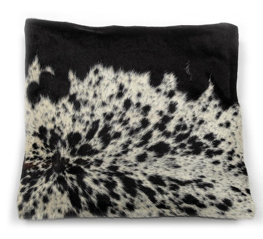 Exotic Cowhide Cushion Cover - Genuine Leather Hair-on Natural Animal Skin Pattern - Rustic Decorative Pillow Cover