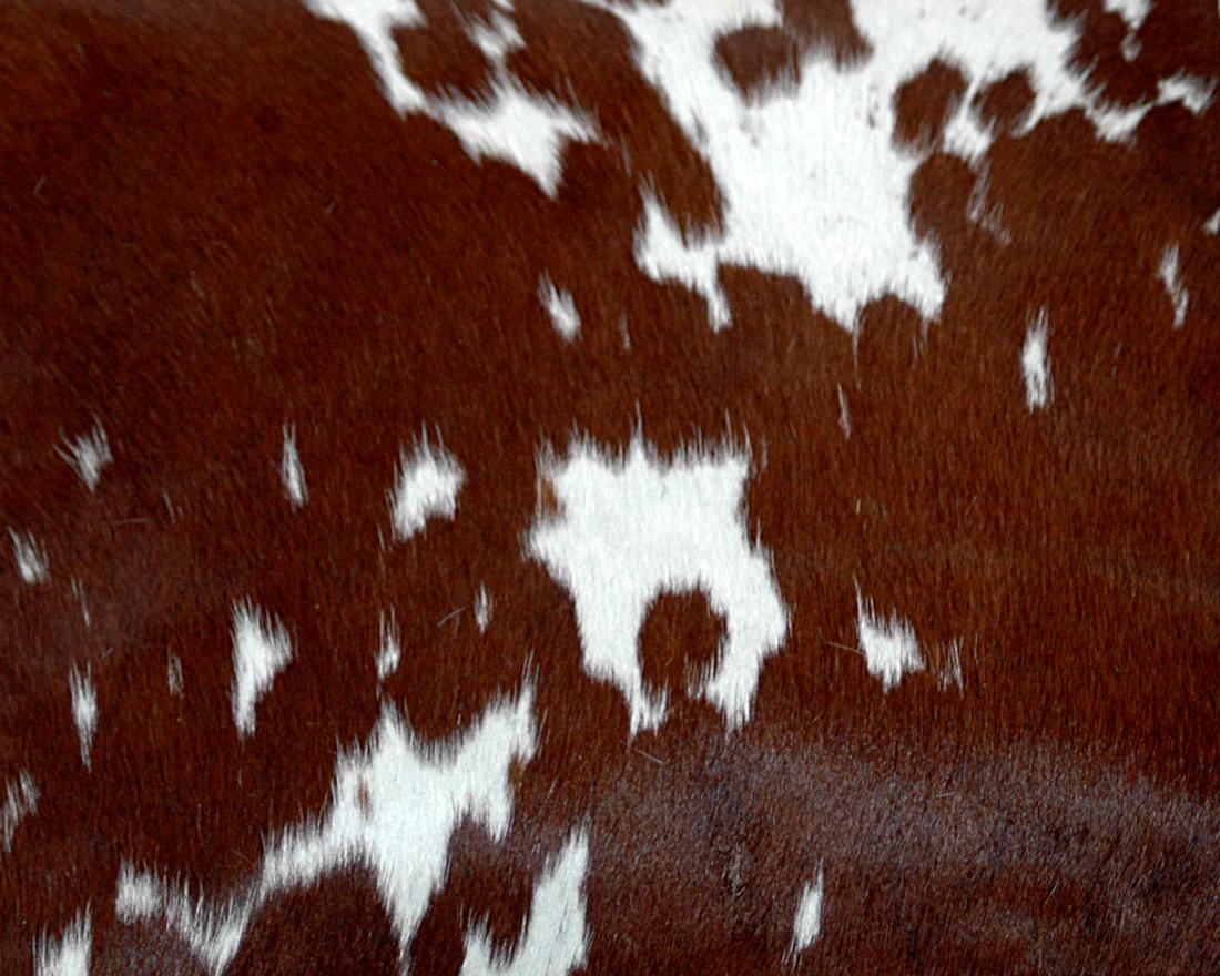 Luxurious Brown and White Cowhide Cushion Cover - Handmade with 100% Natural Cowhide Skin - Unique Décor Piece for Any Room
