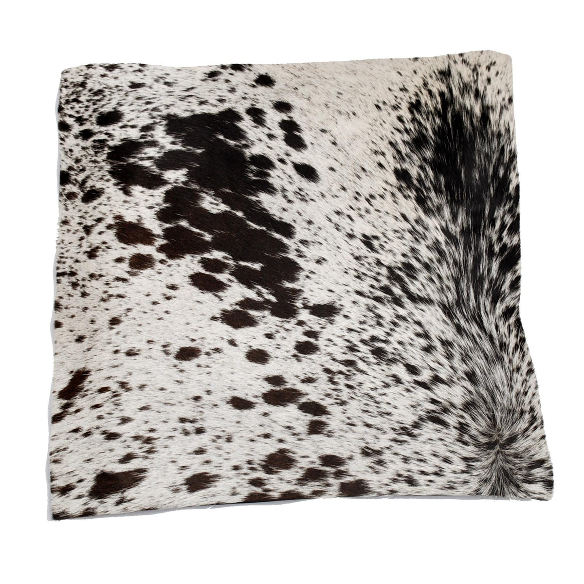 Luxury Handmade Brown and White Cowhide Accent Cushion Cover for Sofa - Rustic Elegance and Natural Beauty for Home Decor - Celestial Leather Limited