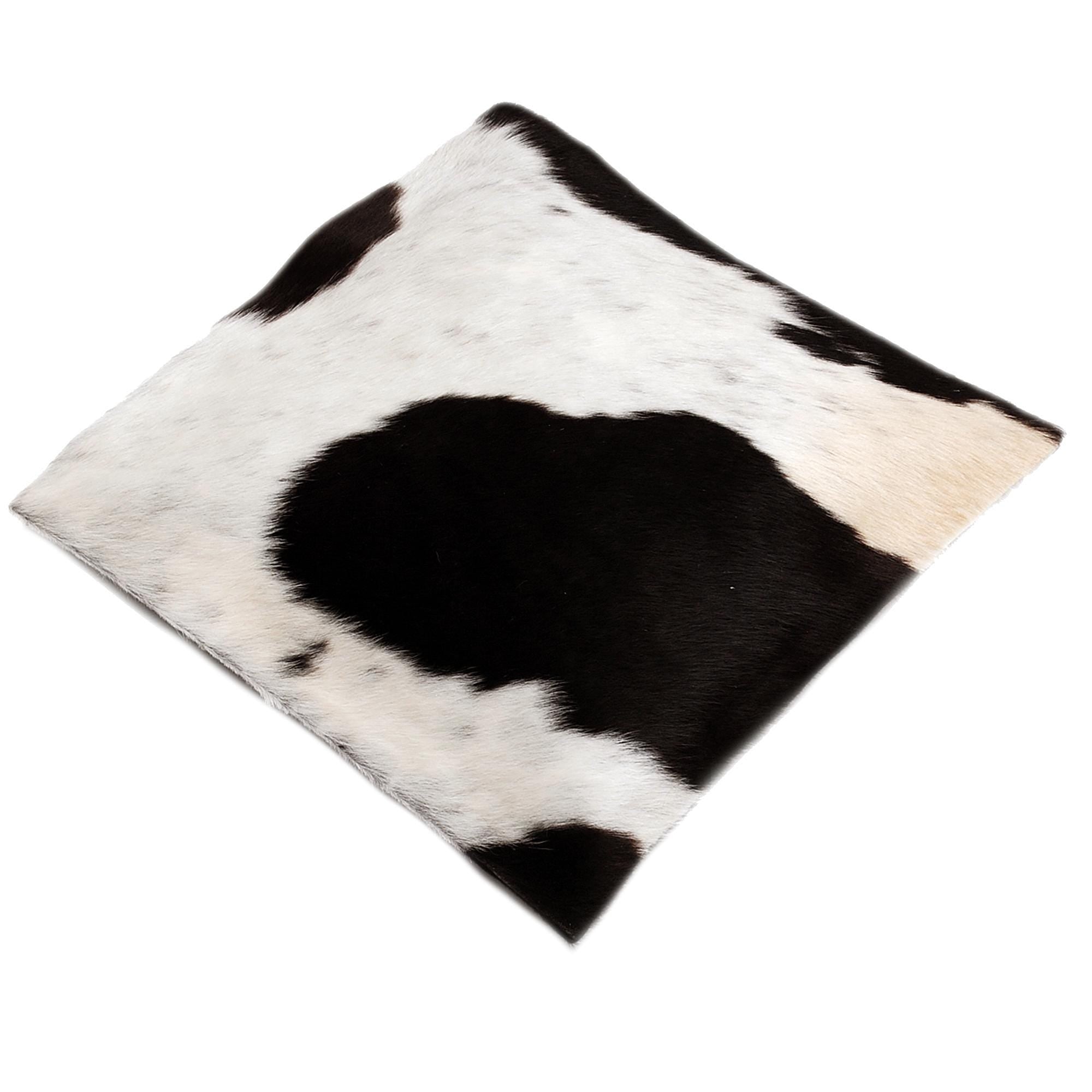 Luxurious Brown and White Cowhide Cushion Cover - Handmade Natural Cowhide Throw Pillow Cover with Unique Animal Patterns