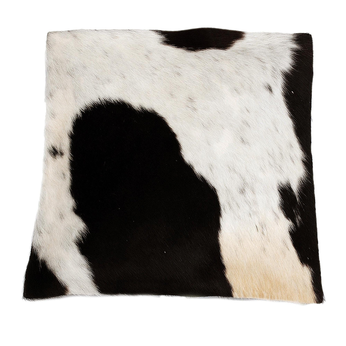 Luxurious Brown and White Cowhide Cushion Cover - Handmade Natural Cowhide Throw Pillow Cover with Unique Animal Patterns