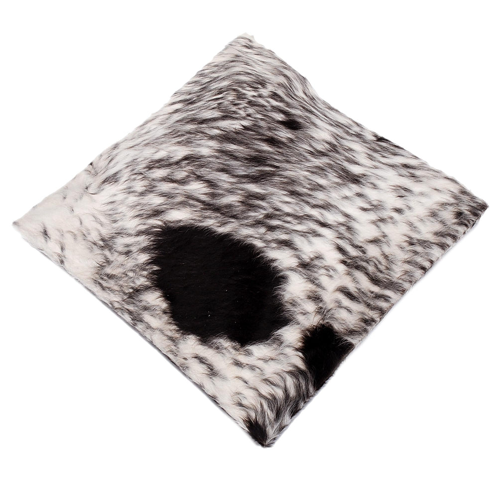 Luxurious Brown and White Cowhide Cushion Cover - Handmade Animal Pattern, Natural Hair on Leather, Rustic Charm, 100% Natural Cowhide - Celestial Leather Limited
