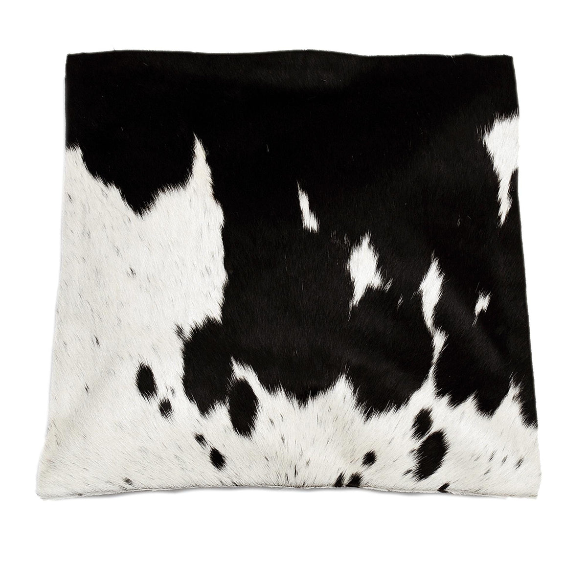 Luxury Handmade Brown & White Cowhide Cushion Cover with Animal Print - Faux Leather Back - Rustic Elegance for Home Décor - Celestial Leather Limited