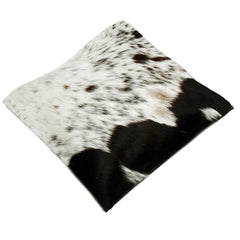 Elegant Handmade Brown & White Cowhide Cushion Cover Hair On Leather Unique Animal Pattern Rustic Home Décor