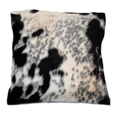 Rustic Elegance Handmade Brown & White Cowhide Cushion Cover | Luxurious Hair-On Leather Pillow Cover | Unique Animal Patterns | Natural