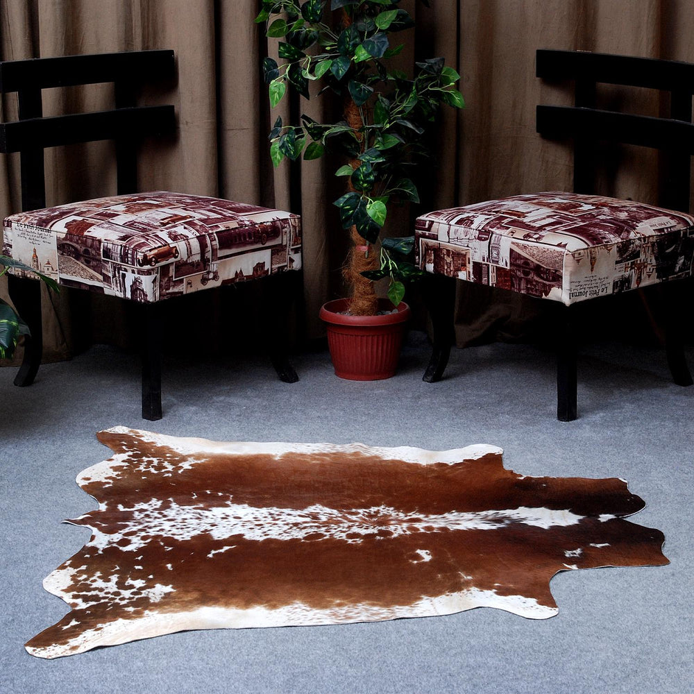 Luxurious Multicolour Cowhide Rug with Animal Print - Handmade, Hypoallergenic, Non-Slip Backing - Unique and Elegant Home Decor Piece - Celestial Leather Limited