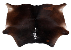 Luxurious XL Dark Brown Cowhide Rug with Hypoallergenic & Non-Slip Back - Hand selected Premium Hide for Elegant Décor - Celestial Leather Limited
