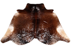 Premium Multicolour Cowhide Rug - Large Animal Print Carpet for Chic Living Spaces - Handcrafted, Hypoallergenic, Non-Slip Suede Back