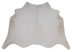 Luxurious Gray & White Natural Cowhide Rug with Spotted Hair | Large Size | Hypoallergenic - Non-Slip | Premium Quality - Free Shipping