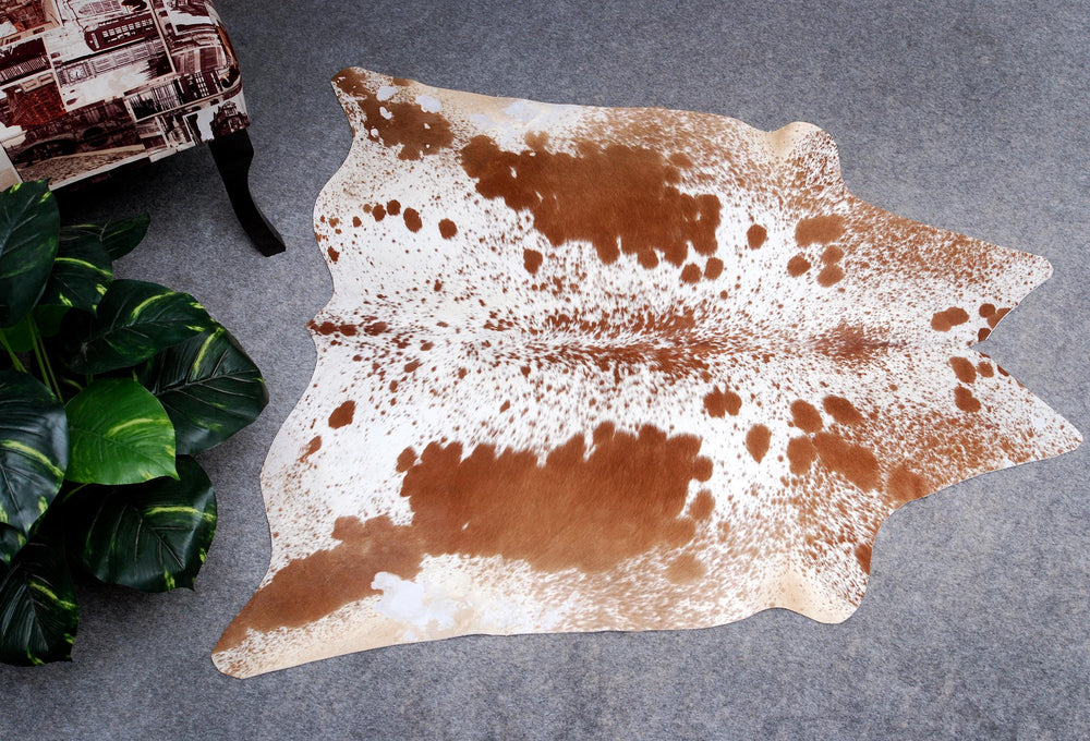 Luxury Brown & White Cowhide Rug with Non-Slip Backing | Hypoallergenic - Non-Shedding | Handcrafted from 100% Natural Hides | Free Shipping - Celestial Leather Limited