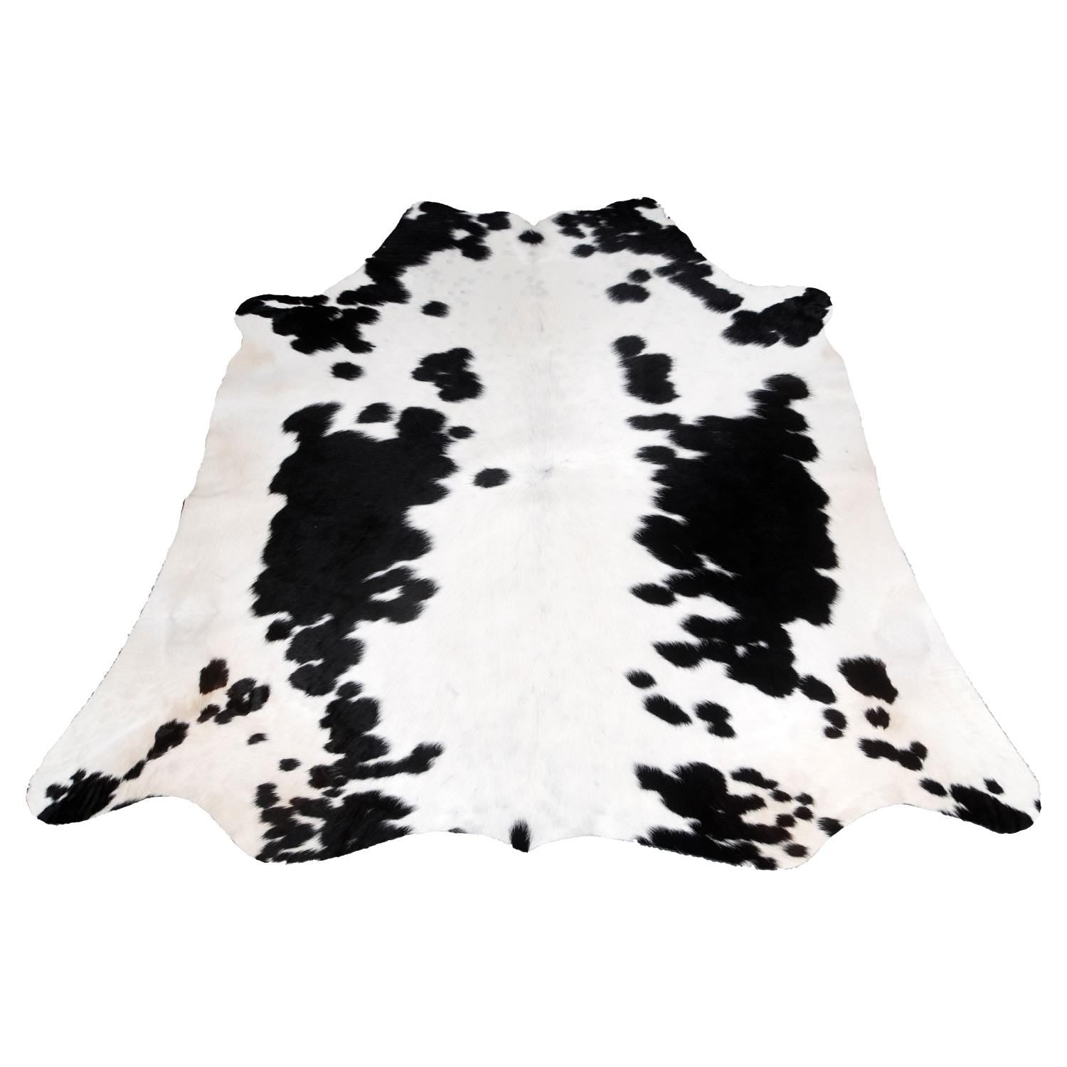 Luxurious Brown & White Cowhide Rug for Bedroom - Living Room - Hypoallergenic, Non-Slip, Non-Shedding, Durable - Versatile Area Rug - Celestial Leather Limited