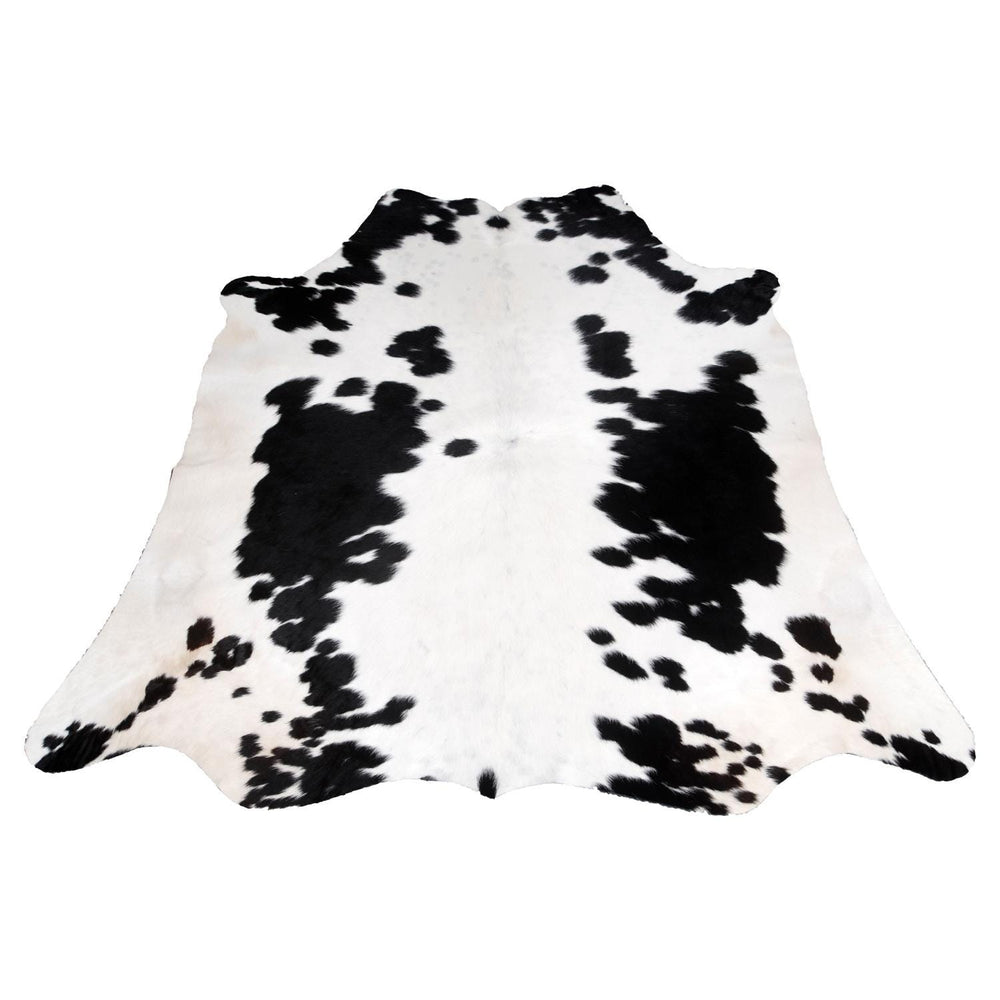 Luxurious Brown & White Cowhide Rug for Bedroom - Living Room - Hypoallergenic, Non-Slip, Non-Shedding, Durable - Versatile Area Rug - Celestial Leather Limited