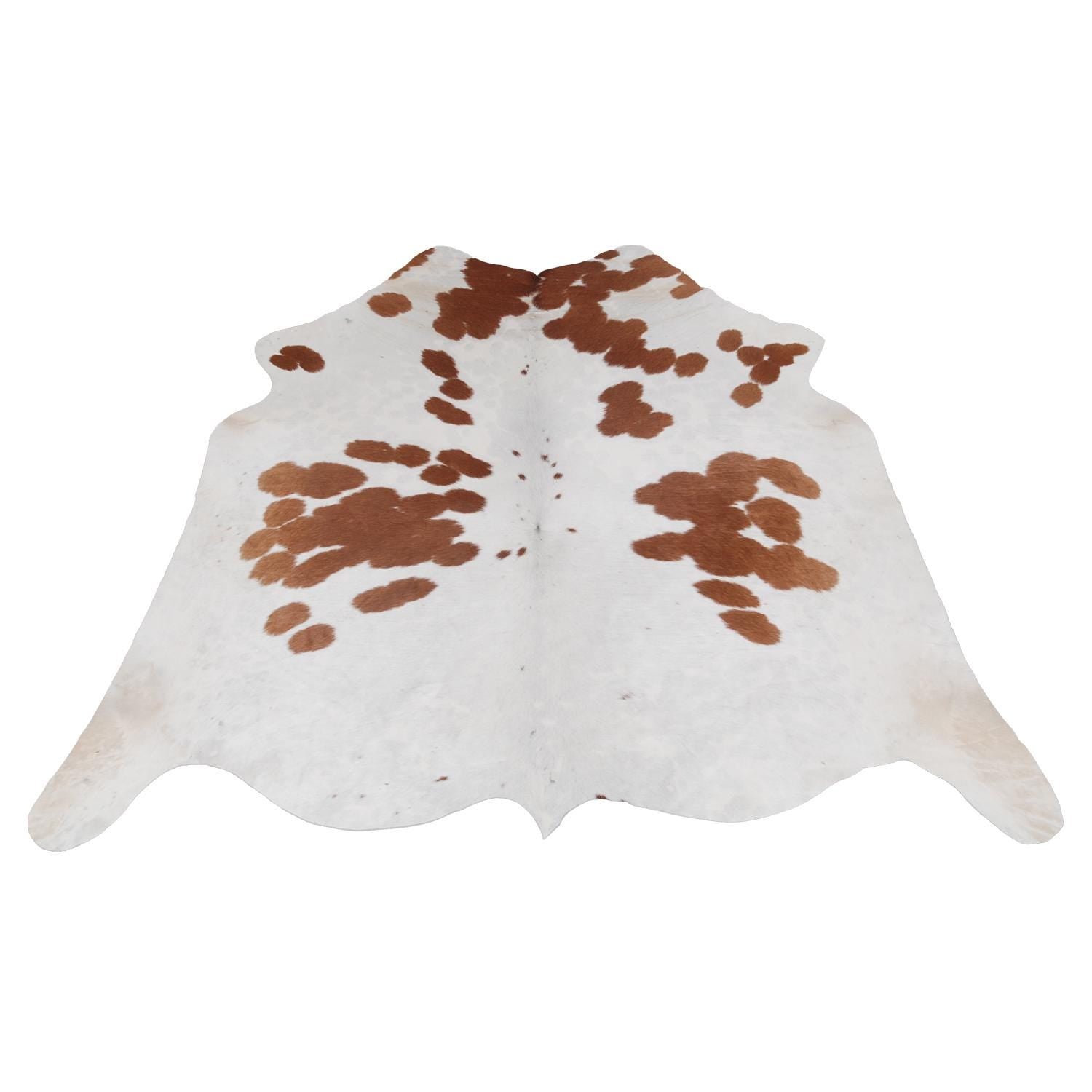 Luxury Brown & White Cowhide Rug for Bedroom - Living Room - Hypoallergenic, Non-Slip, Non-Shedding - Top Quality - Free Shipping in UK - Celestial Leather Limited