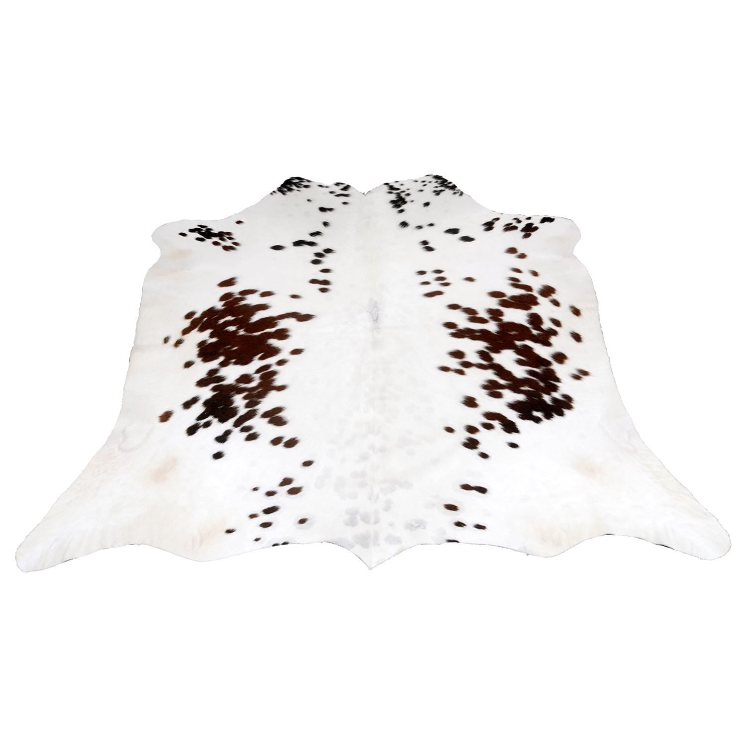 Luxurious Brown & White Cowhide Area Rug | Exotic Animal Skin Carpet for Home Decor | Hypoallergenic - Non-Slip | Large Size - Free UK - Celestial Leather Limited