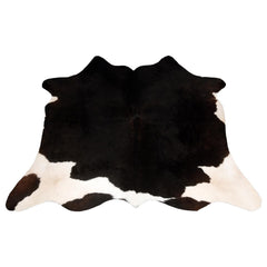 Luxurious Natural Black and White Cowhide Rug - Small Animal Print Area Rug with Hypoallergenic, Non Slip Suede Back Unique and Durable Home - Celestial Leather Limited