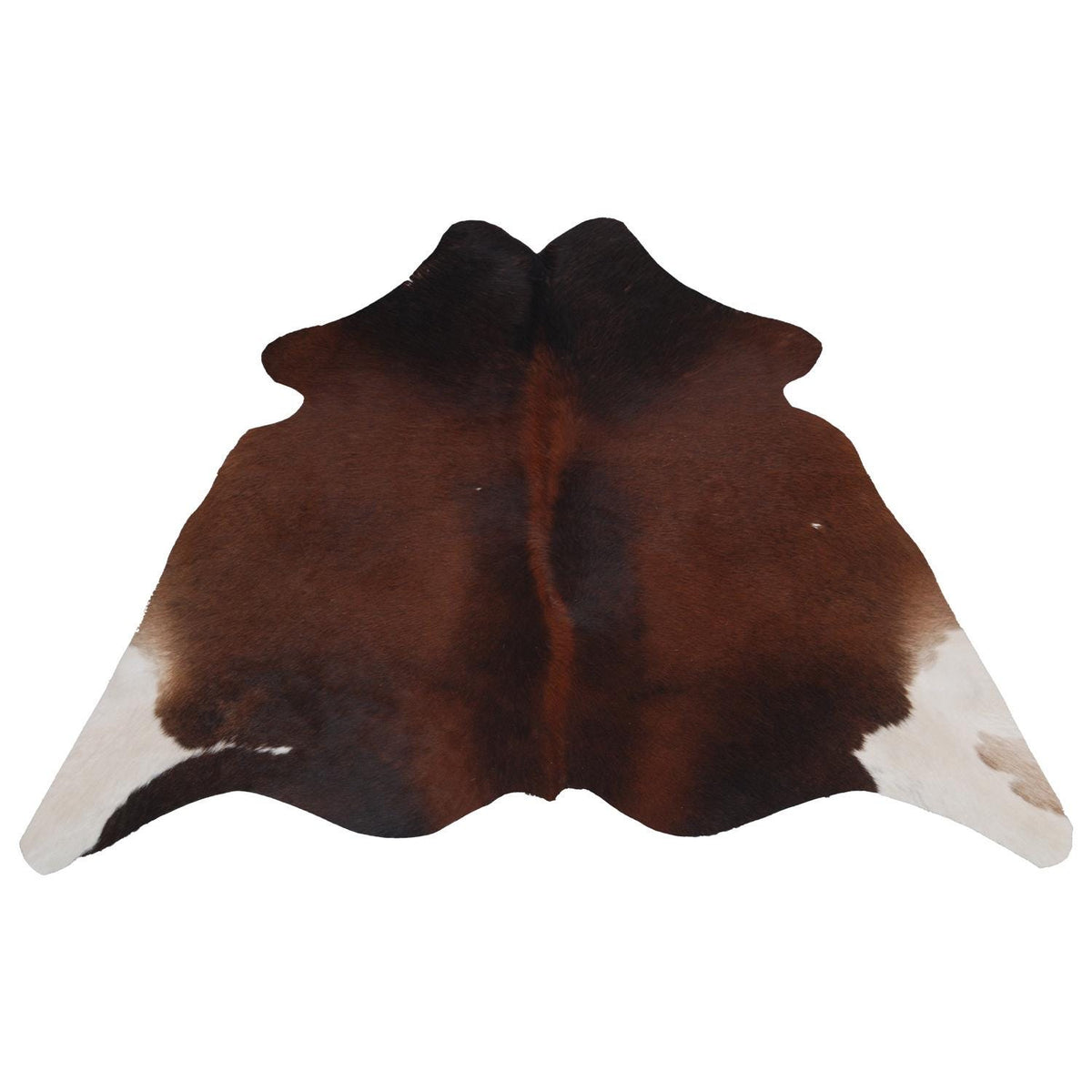Luxurious Natural Cowhide Rug in Dark Brown and White Animal Print, Small Area Rug with Hypoallergenic, Non-Slip Back - Free Shipping - Celestial Leather Limited