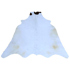 Luxurious Brown & White Cowhide Rug | Handcrafted Medium Size with Unique Animal Pattern | Hypoallergenic - Durable Hide for Rustic Charm - Celestial Leather Limited