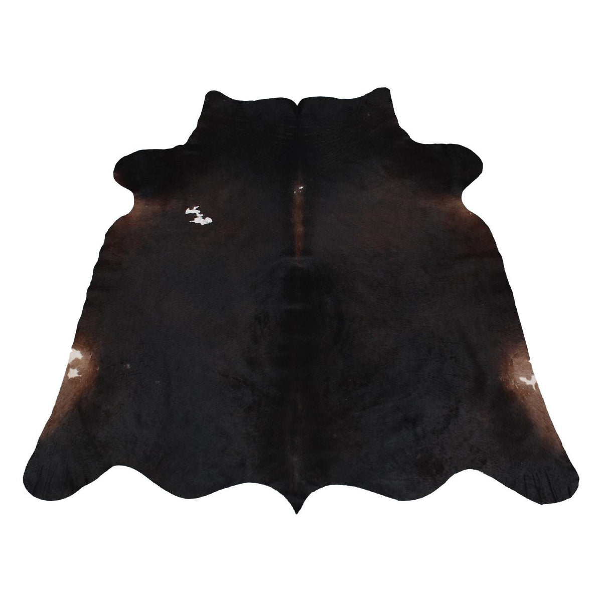 Luxurious Medium Brown & White Cowhide Rug - Handcrafted, Hypoallergenic, Non-Slip Backing, Durable - Unique Animal Pattern Rug for Living