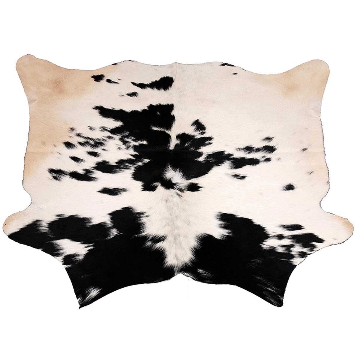 Luxurious Natural Dark Brown and White Cowhide Rug - Hypoallergenic, Non-Slip Suede Back, Non-Shedding - Free Shipping across UK! - Celestial Leather Limited