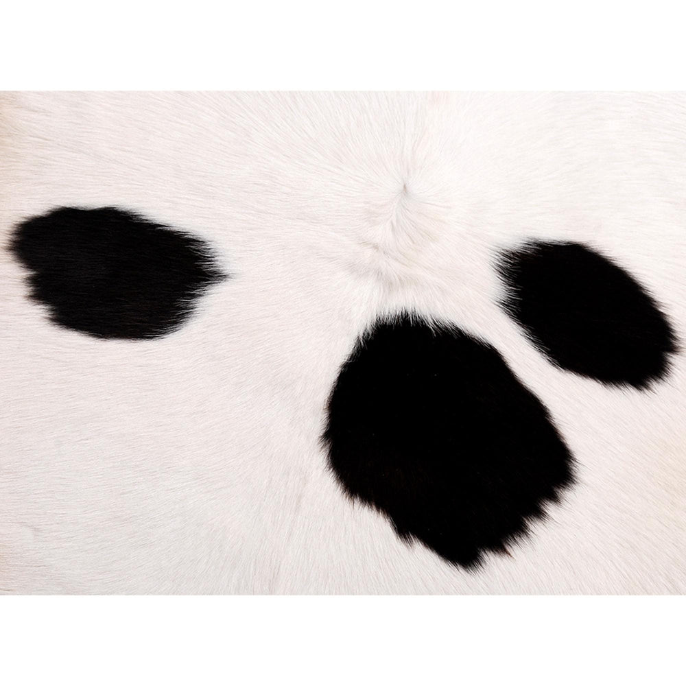 Luxurious Small Cowhide Rug - Hypoallergenic Dark Brown & White Animal Print Rug for Bedroom - Living Room - Non Slip Suede Back - Celestial Leather Limited