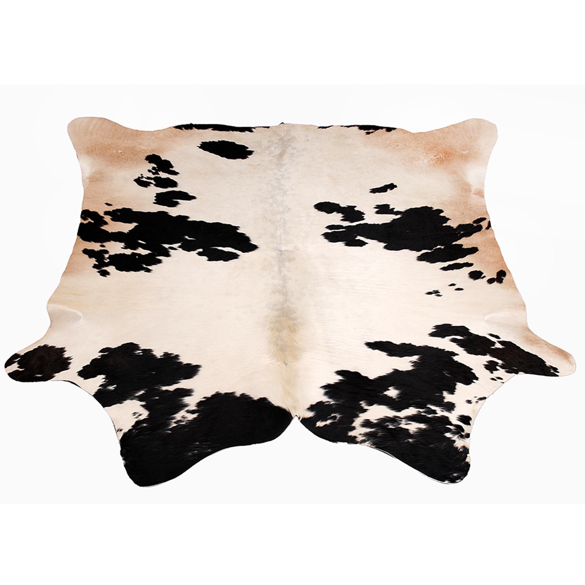 Luxury Brown and White Cowhide Rug with Non-Slip Backing - Hypoallergenic, Non-Shedding, Large Size, Perfect for Upholstery - Free Shipping! - Celestial Leather Limited