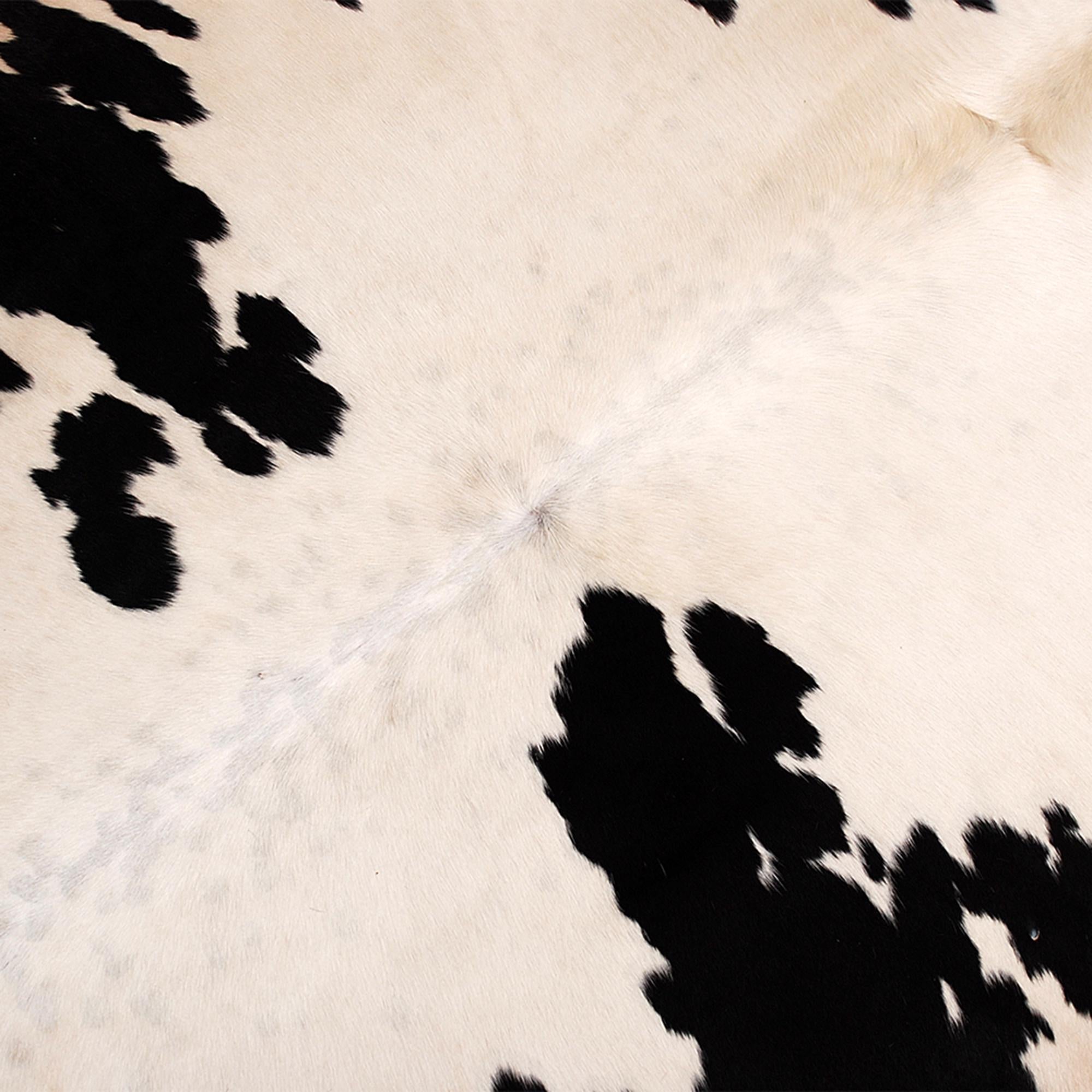 Luxury Brown and White Cowhide Rug with Non-Slip Backing - Hypoallergenic, Non-Shedding, Large Size, Perfect for Upholstery - Free Shipping! - Celestial Leather Limited
