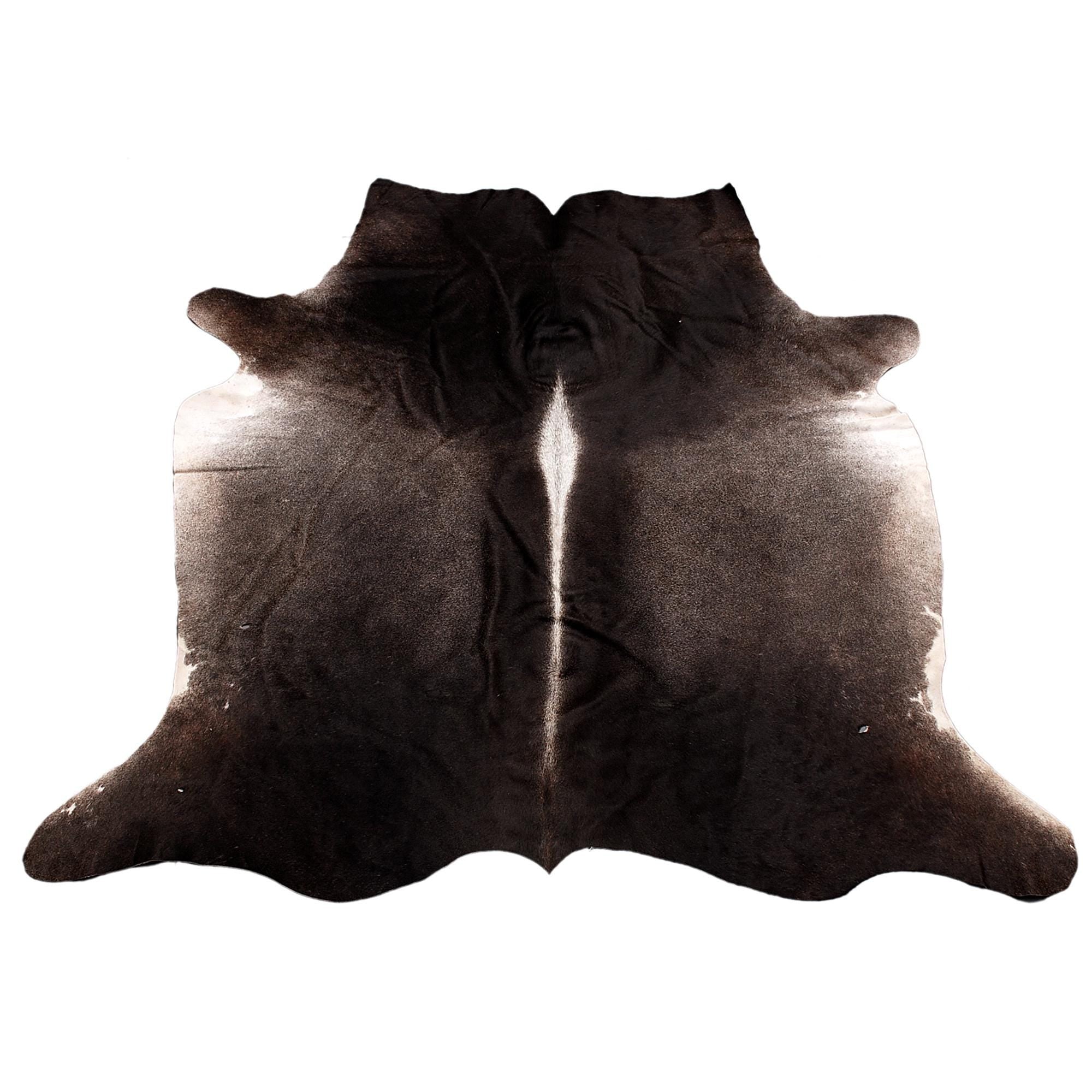 Luxurious Dark Brown & White Cowhide Rug - Large Animal Print, Hypoallergenic, Non Slip, Non Shedding - Handselected - High Quality - Celestial Leather Limited