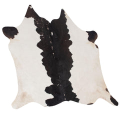 Luxurious Dark Brown & White Cowhide Rug - Hypoallergenic Large Animal Pattern Carpet for Lounge - Non Slip Suede Back - Free Shipping - Celestial Leather Limited