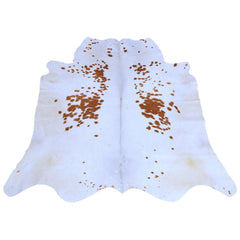 Luxurious Brown & White Cowhide Rug for Bedroom - Living Room - Hypoallergenic, Non-Slip, Non-Shedding, Top Quality, Free Shipping - Celestial Leather Limited